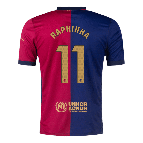 RAPHINHA #11 Barcelona Home  Soccer Jersey 2024/25 Top Soccer Jerseys Store
