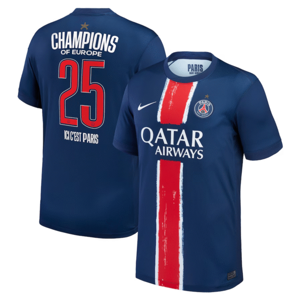 Kid's PSG Home Shirt Kit(Shirt+Shorts) 2024/25 Special Edition -Champions of Europe 2025