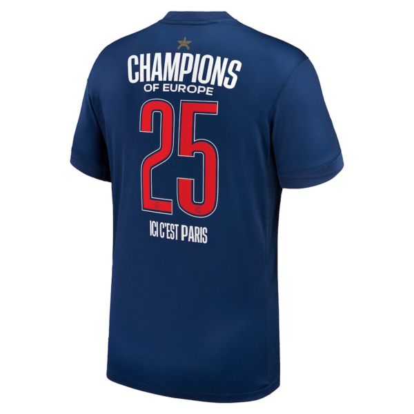 Kid's PSG Home Shirt Kit(Shirt+Shorts) 2024/25 Special Edition -Champions of Europe 2025 - Image 2