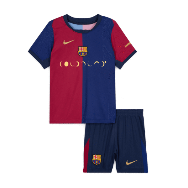 Kid's Barcelona Home  Soccer Jersey Kit(Jersey+Shorts) 2024/25 - COLDPLAY Top Soccer Jerseys Store