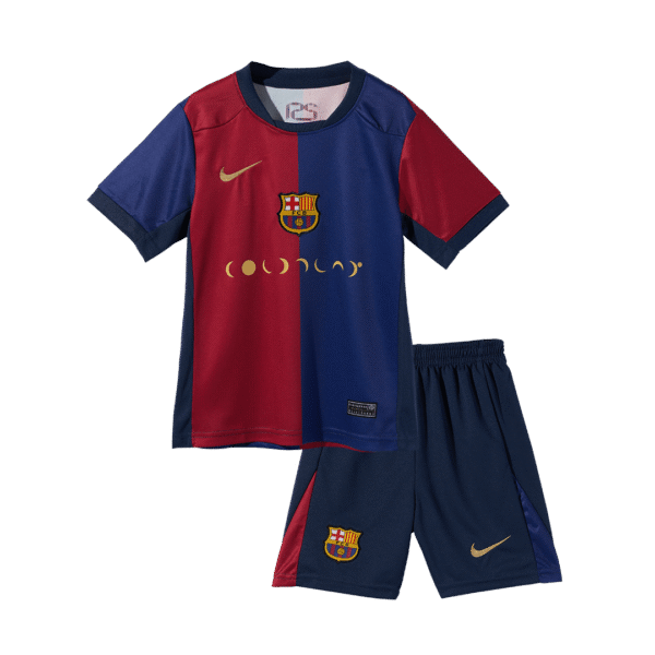 Kid's Barcelona Home  Soccer Jersey Kit(Jersey+Shorts) 2024/25 - COLDPLAY Top Soccer Jerseys Store
