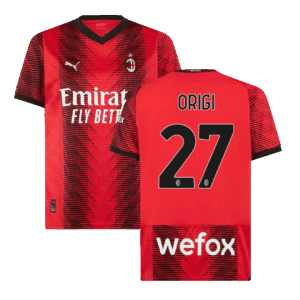 ORIGI #27 AC Milan Home  Soccer Jersey 2023/24 Top Soccer Jerseys Store