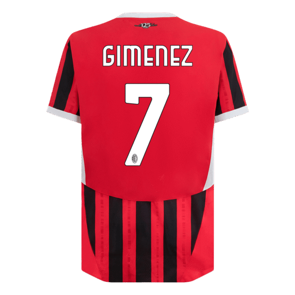 Player Version GIMENEZ #7 AC Milan Home  Soccer Jersey 2024/25 Top Soccer Jerseys Store