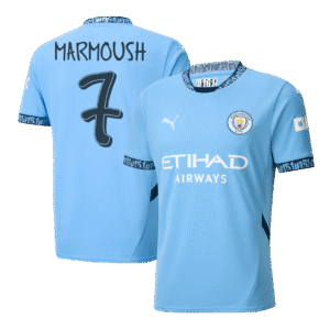 MARMOUSH #7 Manchester City Home  Soccer Jersey 2024/25 - UCL Top Soccer Jerseys Store