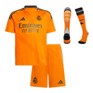 Kid's Real Madrid Away  Soccer Jersey Kit(Jersey+Shorts+Socks) 2024/25 Top Soccer Jerseys Store