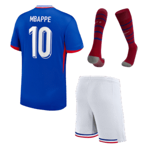 Kid's France MBAPPE #10 Home Shirts Full Kit Euro 2024