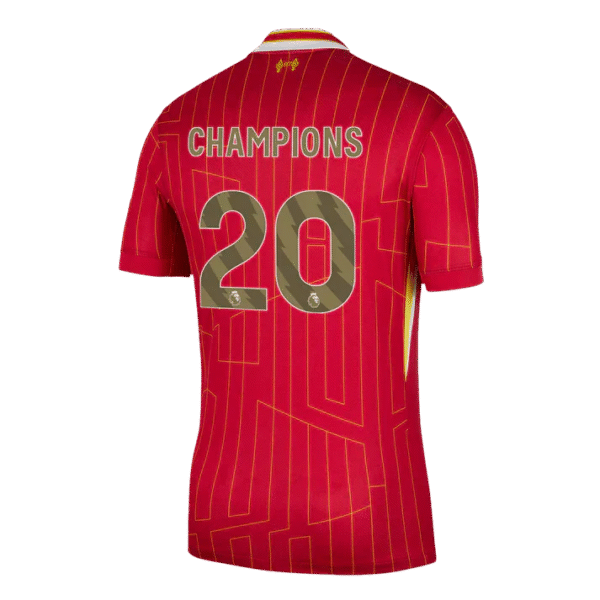 Liverpool FC Custom Number Home Soccer Jersey 2024/25 | Premier League Champions Go Soccer World Shop
