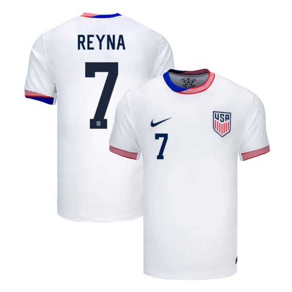 Men's USA REYNA #7 Home Shirt Copa América 2024