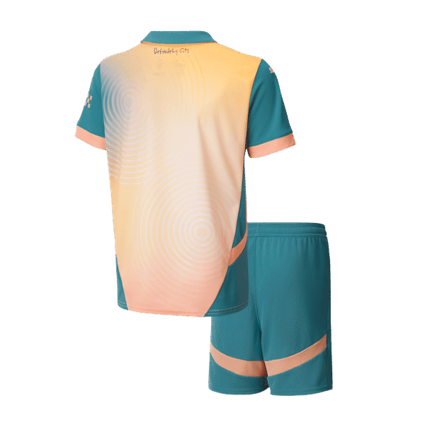 Kid's Manchester City Fourth Away  Soccer Jersey Kit(Jersey+Shorts) 2024/25- Definitely City (UCL) Top Soccer Jerseys Store