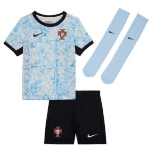 Kid's Portugal Away Shirts Full Kit Euro 2024(Short+ Shorts+sock)