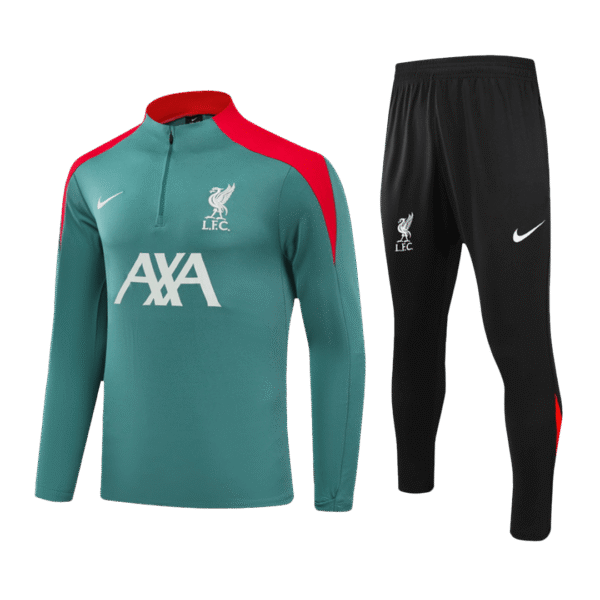 Kid's Liverpool Zipper Sweatshirt Kit(Top+Pants) 2024/25 Top Soccer Jerseys Store