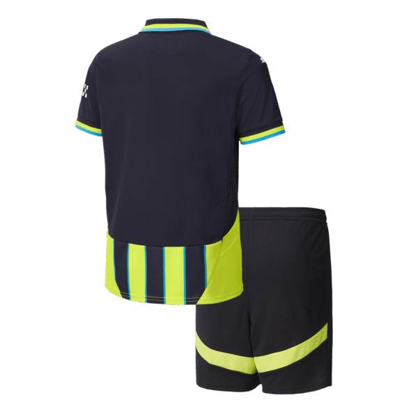 Kid's Manchester City Away  Soccer Jersey Kit(Jersey+Shorts) 2024/25 Top Soccer Jerseys Store