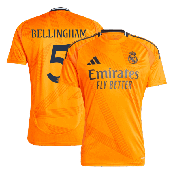BELLINGHAM #5 Real Madrid Away  Soccer Jersey 2024/25 Top Soccer Jerseys Store