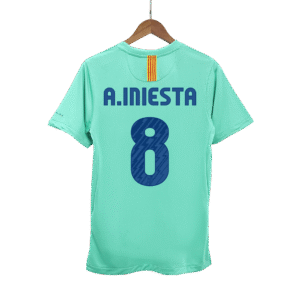 Retro A.INIESTA #8 2010/11 Barcelona Away  Soccer Jersey Top Soccer Jerseys Store