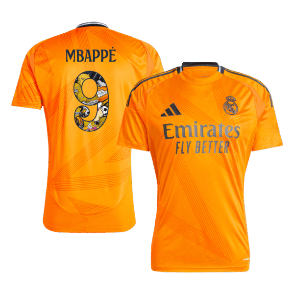 MBAPP? #9 Real Madrid Away  Soccer Jersey 2024/25 - Bear Champ Font Top Soccer Jerseys Store