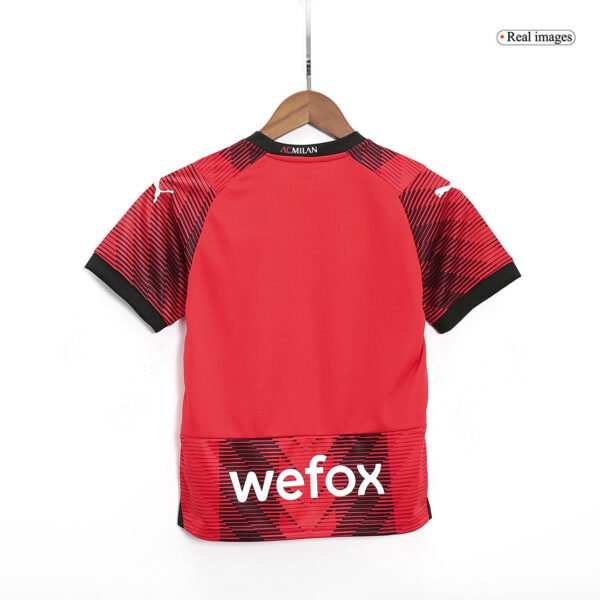 Kid's AC Milan Home  Soccer Jersey Kit(Jersey+Shorts) 2023/24 Top Soccer Jerseys Store