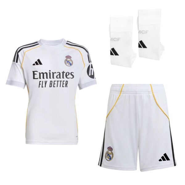 Kid's Real Madrid Home Shirt Kit(Shirt+Shorts+Socks) 2025/26