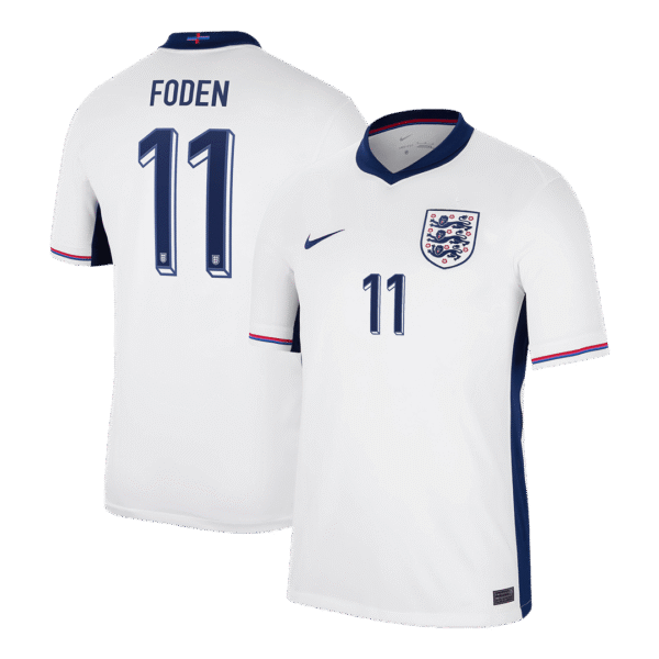FODEN #11 England Home  Soccer Jersey Euro 2024 Top Soccer Jerseys Store