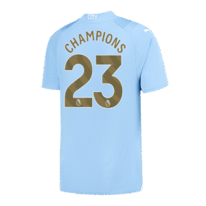 CHAMPIONS #23 Manchester City Home  Soccer Jersey 2023/24 Top Soccer Jerseys Store