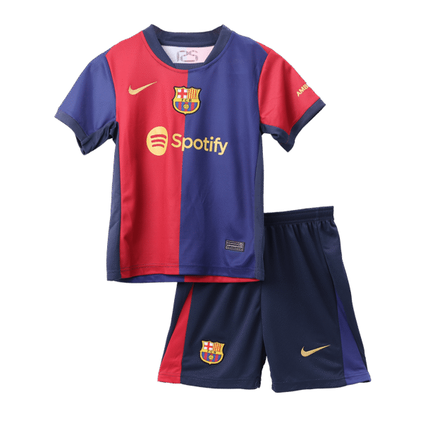 Kid's Barcelona Home  Soccer Jersey Kit(Jersey+Shorts+Socks) 2024/25 Top Soccer Jerseys Store