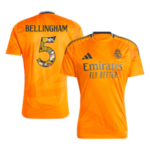 BELLINGHAM #5 Real Madrid Away  Soccer Jersey 2024/25 - Bear Champ Font Top Soccer Jerseys Store