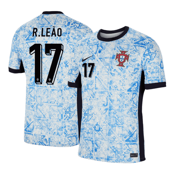 R.Leão #17 Portugal Away  Soccer Jersey Euro 2024 Top Soccer Jerseys Store