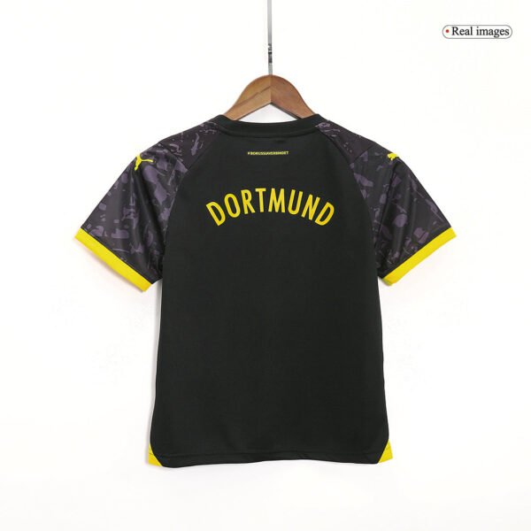 Kid's Borussia Dortmund Away  Soccer Jersey Kit(Jersey+Shorts) 2023/24 Top Soccer Jerseys Store