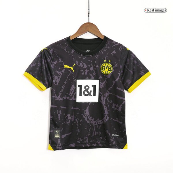 Kid's Borussia Dortmund Away  Soccer Jersey Kit(Jersey+Shorts) 2023/24 Top Soccer Jerseys Store