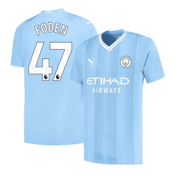 FODEN #47 Manchester City Home  Soccer Jersey 2023/24 Top Soccer Jerseys Store