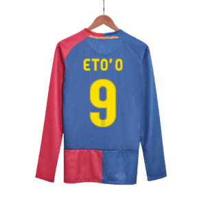 Retro ETO'O #9 2008/09 Barcelona Home Long Sleeve  Soccer Jersey- UCL Final Top Soccer Jerseys Store