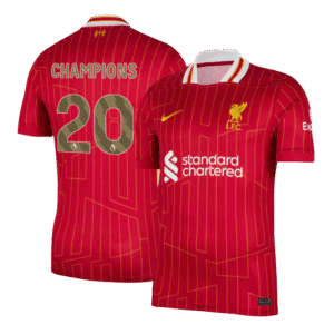 Liverpool FC Custom Number Home Soccer Jersey 2024/25 | Premier League Champions Go Soccer World Shop