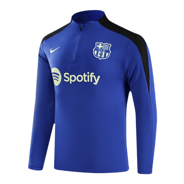 Kid's Barcelona Zipper Sweatshirt Kit(Top+Pants) 2024/25 Top Soccer Jerseys Store